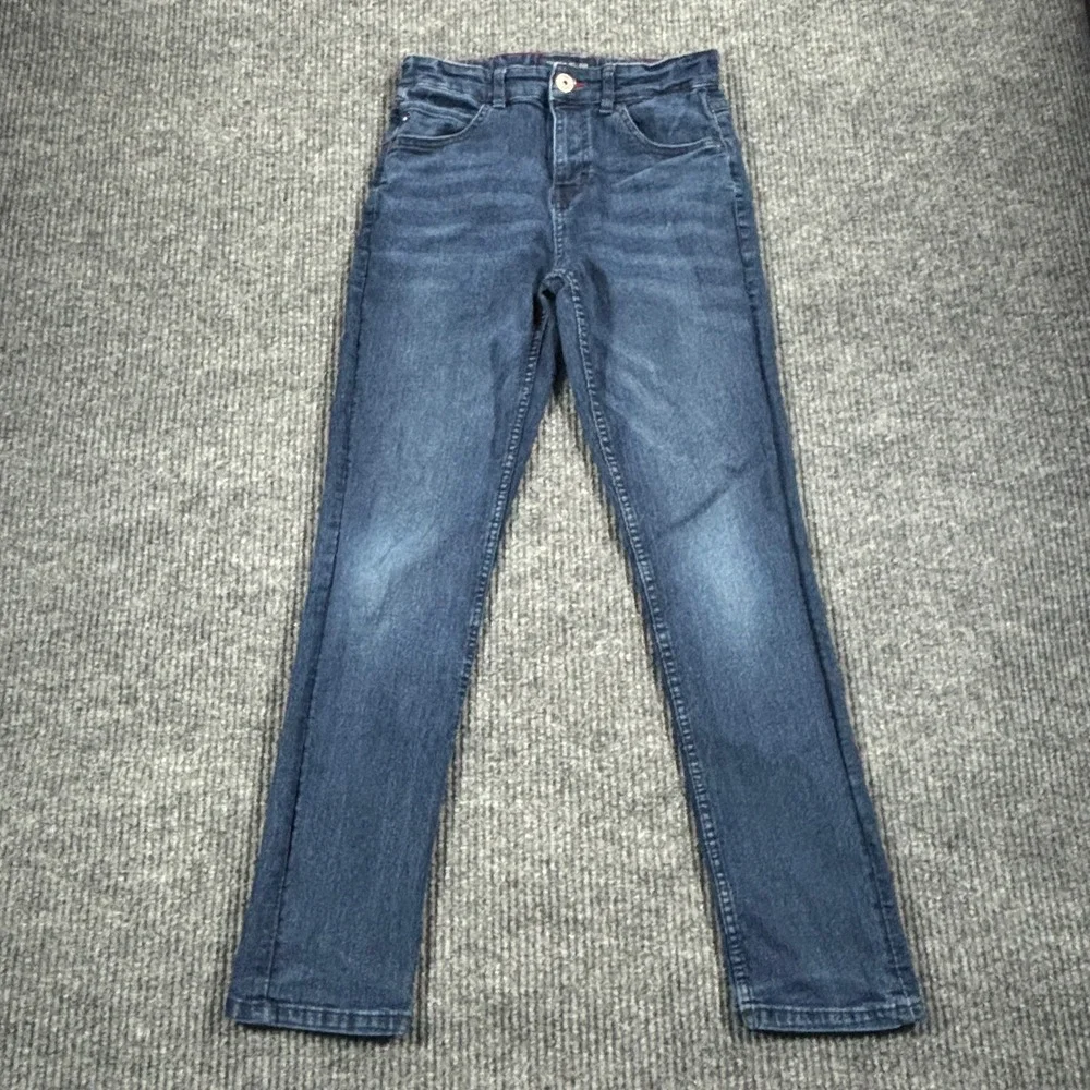 Tommy Hilfiger Straight Jeans Boys Size 14 Blue Stretch Adjustable Waist